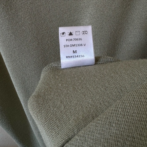 Olive Green V-Neck Maxi Dress - Picture 6 of 7